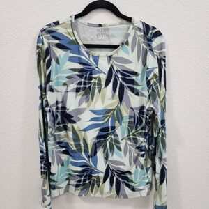 Hang Ten Long Sleeve Rash Guatd Color Mint Top Summer Size XXL.